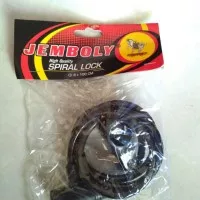 Gembok kunci sepeda spiral lock helm jemboly hitam