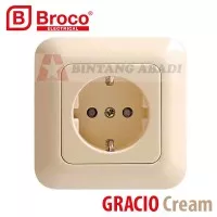 Broco Stop Kontak Listrik NCP IB Inbow Gracio Cream 4151-11 / SNI