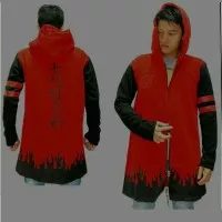 Jaket Jubah Hoodie Anime Naruto yondaime Hokage Merah