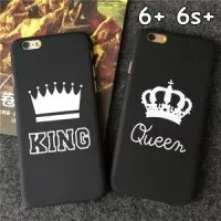 FOR IPHONE 6+ 6S+ PLUS LUXURY COUPLE KING QUEEN MATTE DOFF HARD CASE
