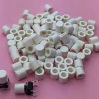 White Plastic Cap Hat G63 for 6x6 mm Tactile Push Button Switch