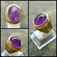 Cincin Batu Mulia Kecubung Amethyst / Kecubung Asihan Natural Alam