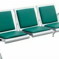 Kursi Tunggu Stainless Steel 3 Seater dengan foam dan lapis Oscar