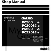 Shop Manual / Service Manual Komatsu Excavator Galeo PC200-8 PC200LC-8