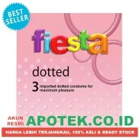 Fiesta Dotted Isi 3 - Kondom/Pengaman/Kontrasepsi/KB
