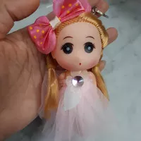 Boneka Barbie kecil bisa untuk Gantungan kunci/tas