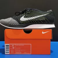 Nike Flyknit Racer Black White Volt USED US 8.5