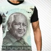 Kaos Uang limapuluh ribu 50 ribu rupiah gambar pak Soeharto mesem PO