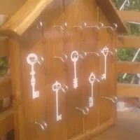 Tempat gantungan kunci kayu jati / key rack holder / tempat kunci