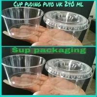 Cup puding puyo uk 240 ml / Cup pudding + tutup / wadah puding