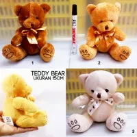 Boneka Teddy Bear 15cm lempar wedding sovenir merchaindise teddy house