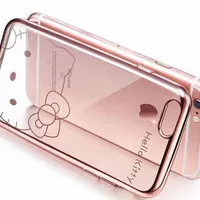 Softcase Cover Hello Kitty Transparan iPhone 6 / 6s / 6+ Rose Gold