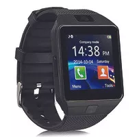 Smart Watch DZ09 / U9 With Camera, SIM Card & Micro SD - Full Black