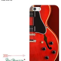custom case iphone 5 5s SE motif red guitar