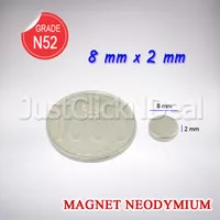 Magnet Neodymium 8 x 2 mm Silinder Coin Koin Disc Bulat DIY Box Mod