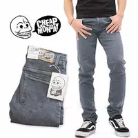 Grosir CELANA JEANS PRIA CHEAP MONDAY SLIM FIT ABU TUA KEREN / GREY Gr