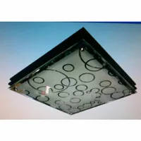 lampu hias plafon minimalis ukuran 30cm x 30 cm bahan kaca cermin