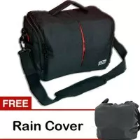 kode T tas kamera universal selempang dslr eos canon free rain cover
