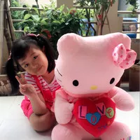 Boneka hello kitty I love U jumbo