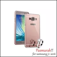 Pasmurah!! Case Metal Bumper Mirror Samsung j1 2016