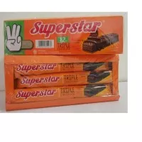 Wafer Triple Coklat | Superstar Chololate Wafer 12 Pcs