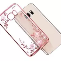 Silicon Soft Case Flower Bling Diamond Samsung A5 2017/ A7 2017 Casing