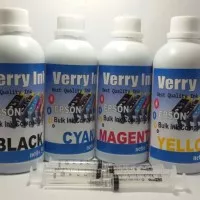 Tinta Epson Verry Ink 500ml (Bonus Suntikan + Jarum) 1 Set 4 Warna