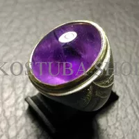 Cincin Batu Akik Kecubung Amethyst / Kecubung Ungu / Kecubung Asihan B