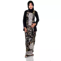 Setelan RNB Kebaya Embos Kutubaru + Rok Batik Rimple Kinanti 2 (Hitam)