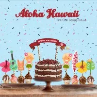 Aloha Hawaii Cake Topper | Hiasan Kue