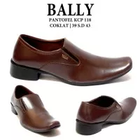 Sepatu Bally Pantofel Slip on Kulit Asli Pantofel Pria Bally Original