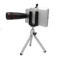 Universal Lensa Tele Zoom 12x + Holder Lipat & Mini Tripod Untuk HP