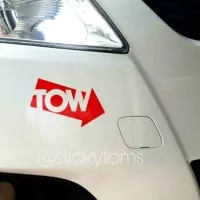 stiker TOW (type A) untuk towing hook mobil racing JDM style