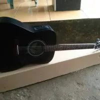 Gitar akustik elektrik doff hitam