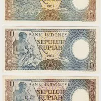 uang kuno 10 Rupiah Pekerja Tahun 1963 unc / aunc (mahar/koleksi)
