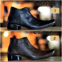 sepatu pantofel pria clarks kulit asli sleting