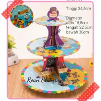 Tempat tier cup cake cupcake stand 3 susun karakter pirate bajak laut