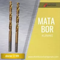 Mata Bor Besi Kayu Beton Drill Kuning gold 12 mm