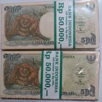 uang kuno 500 rupiah 1992 orang utan gepokan