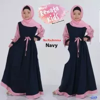 Baju Gamis Muslim Anak Cewek - Maxi Renata kids navy-maxi nareta kids