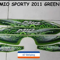 Stiker Striping Motor Yamaha Mio Sporty 2011 Hijau