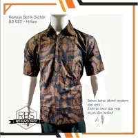 Batik Sultan Kemeja Batik Casual Pria BS 022 Hitam L