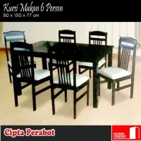 Dinning set / Kursi & Meja Makan Kayu Minimalis 6 Person