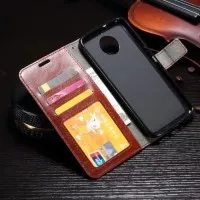 Motorola Moto G5S Plus - Wallet Leather Flip Cover Case Casing bumper