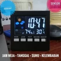 Jam Mobil Digital LED Thermometer Hygrometer Sensor Suara dan Getar