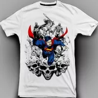 Kaos SUPERHERO SUPERMAN New 52 JUSTICE LEAGUE - cotton combed 24s