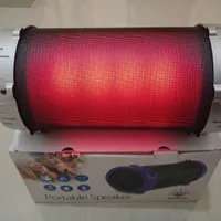 Portable speaker tabung bluetooth lampu disco plus lubang mic karaoke