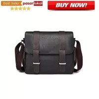 Messenger bag tas Tas Selempang Pria Bahan Kulit Leather Messenger Bag