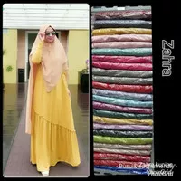 gamis polos busui jersy korea rempel samping(jersy super)