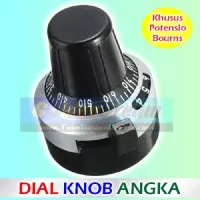 Dial Knob Angka Linear Scale Khusus BOURNS 3590S RV24 Potensio Tutup